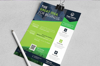 創意商務海報企業業務傳單廣告設計模板
